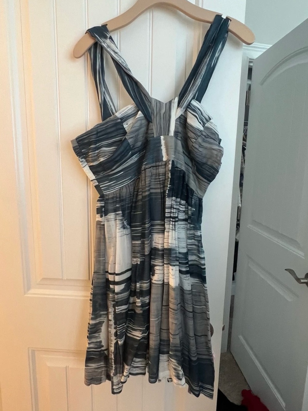 Anthropologie Sine Stormy Seascape Watercolor Dress